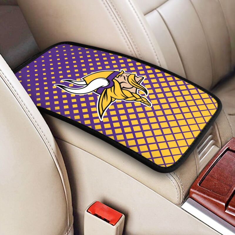 Minnesota Vikings Car handrail box cushion Personalized printed car armrest cover