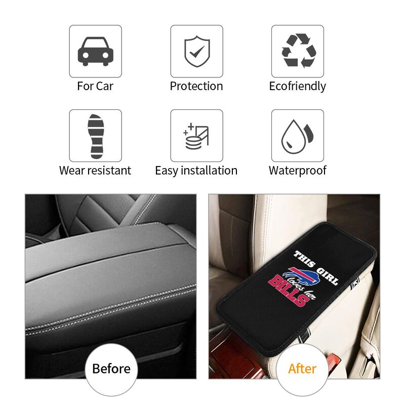 Buffalo Bills Printing car center console pad car armrest protective cover