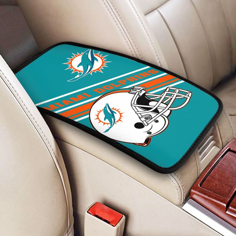 Miami Dolphins Print armrest protective cover car armrest box cushion