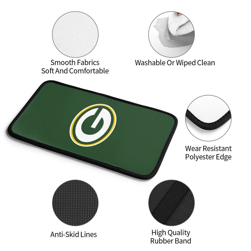 Car armrest box pad Green Bay Packers Printed central armrest box pad protective pad
