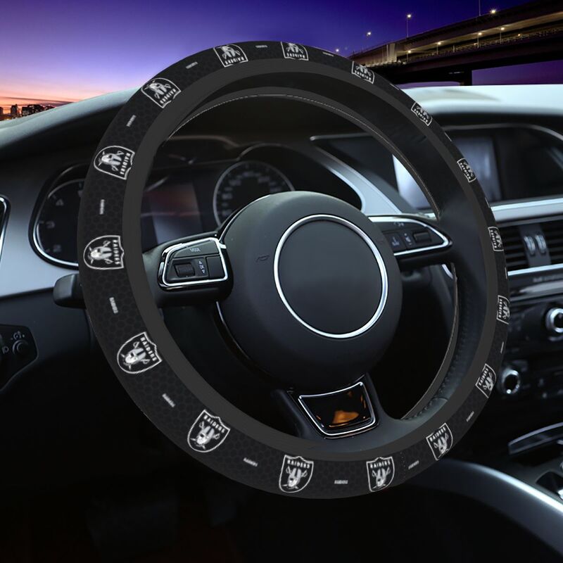 Las Vegas Raiders 1 Printed car anti-skid cover elastic steering wheel cover