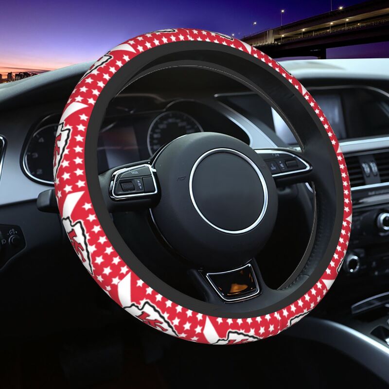 Kansas City Chiefs 3 Printed breathable elastic steering wheel cover