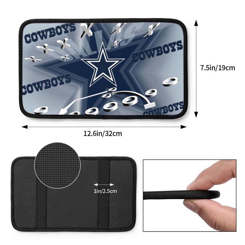 Car armrest box pad Dallas Cowboys8 Printed central armrest box pad anti slip pad