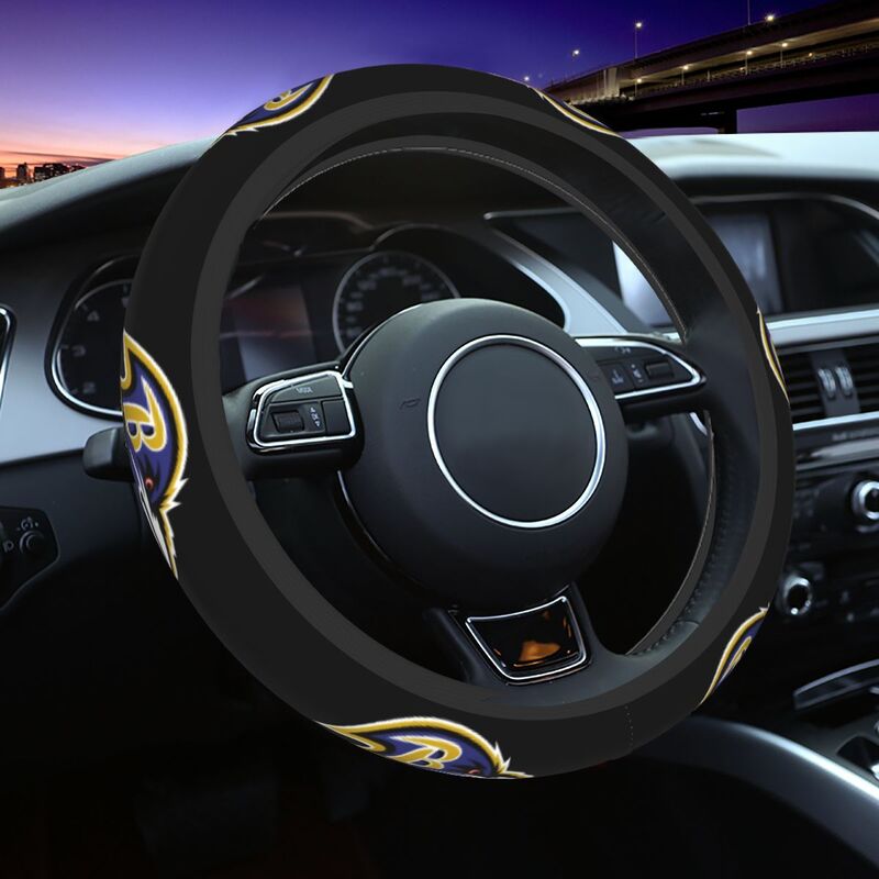 Baltimore Ravens 1 Printed breathable elastic steering wheel cover