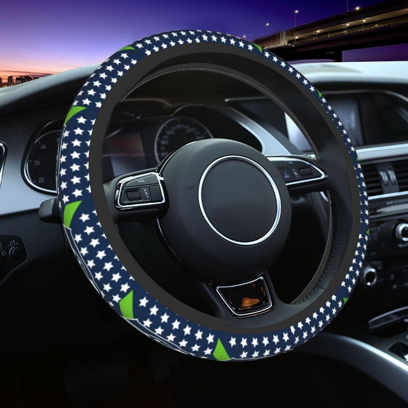 Seattle Seahawks Printed elastic steering wheel cover car steering wheel protective cover