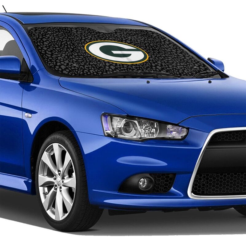 Green Bay Packers 2 Printed Car windshield sunshades is suitable front Car windshield sunshades