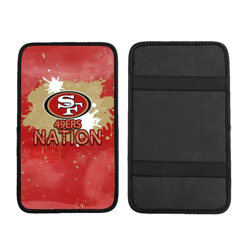 San Francisco 49ers print car center console armrest pad Car armrest box protective cover