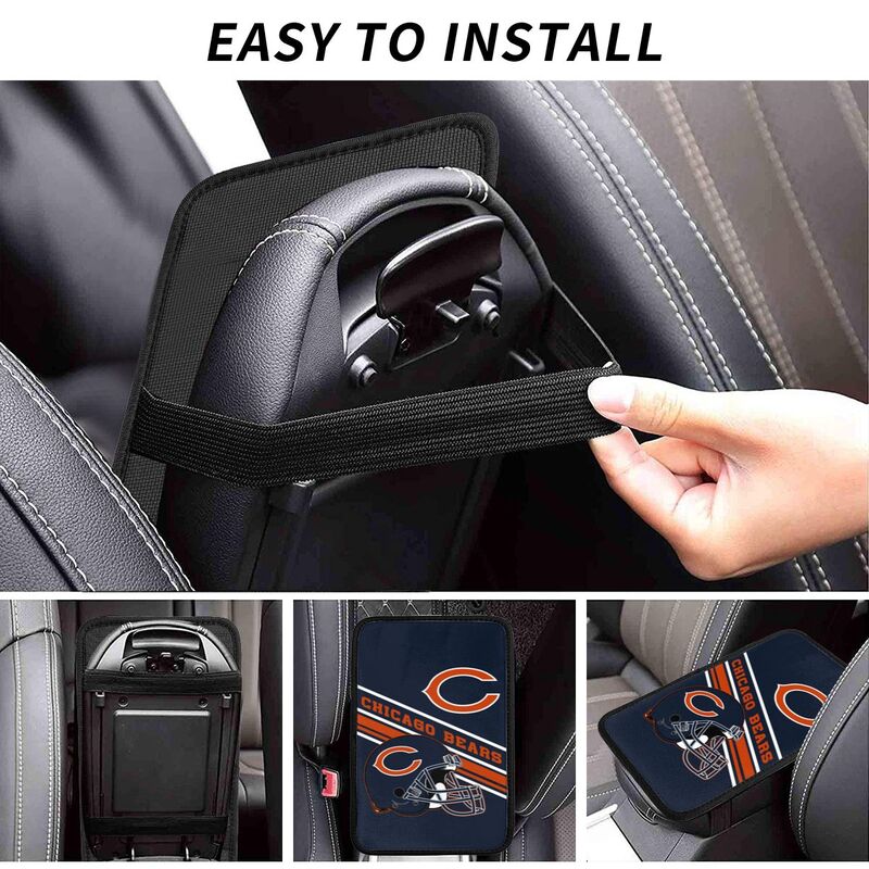Chicago Bears Print armrest protective cover car armrest box cushion