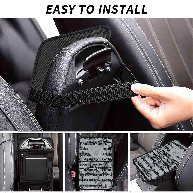 Las Vegas Raiders print Car armrest box protective cover car center console armrest pad