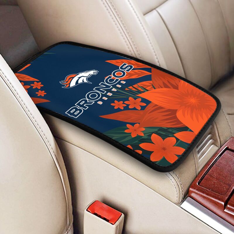 Denver Broncos Car armrest box protective cover car center console armrest pad