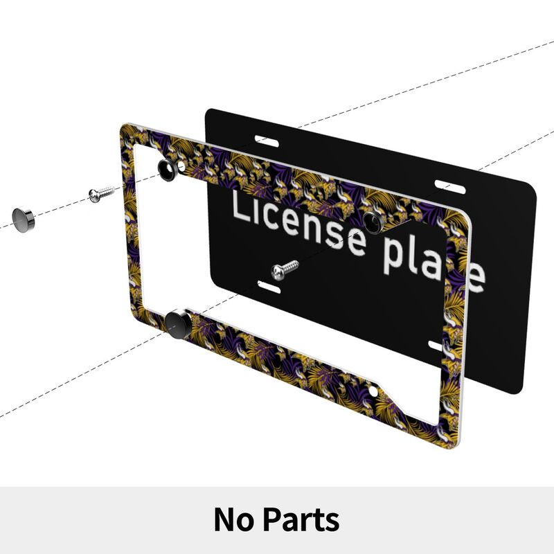 Minnesota Vikings Print Car license plate frame four hole license plate holder (one pair)