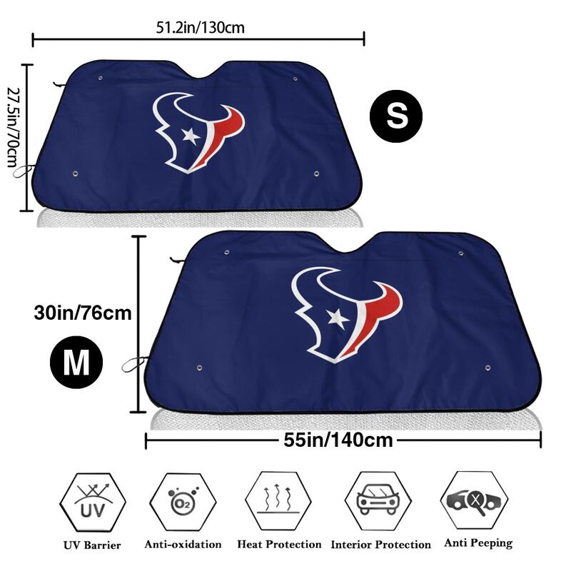 Houston Texans Print Car windshield sunshades suitable for front Car windshield sunshades
