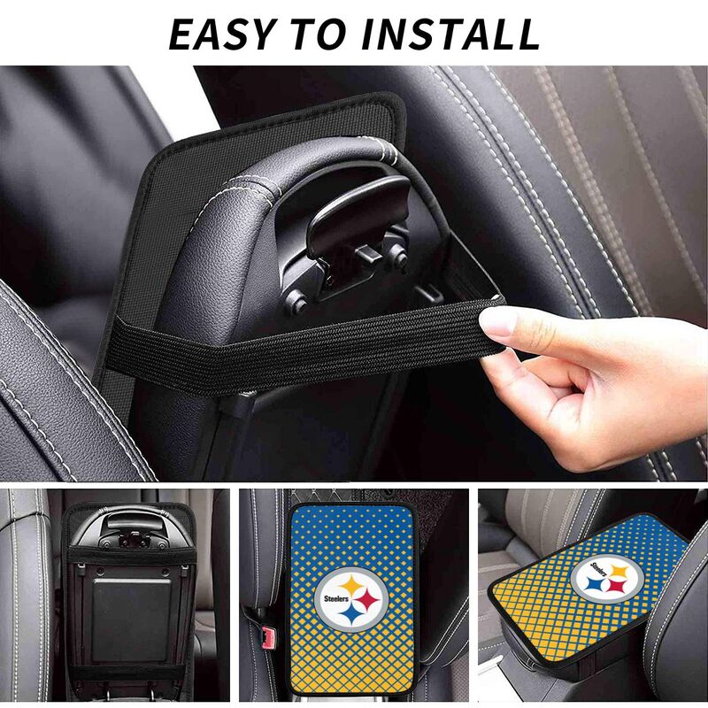 Pittsburgh Steelers Car handrail box cushion Personalized printed car armrest cover