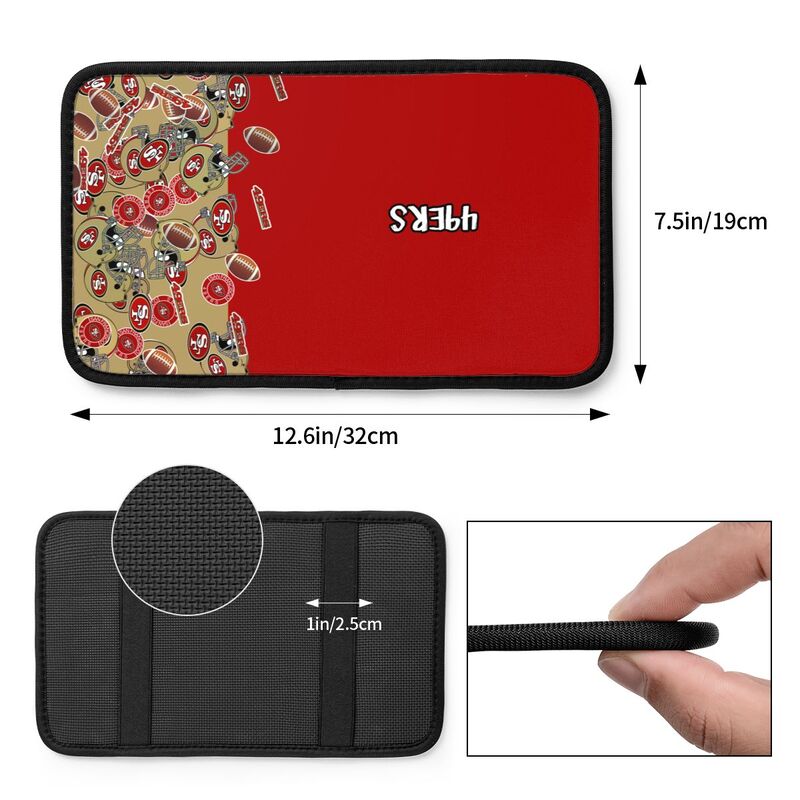 San Francisco 49ers print Car center console armrest pad car armrest protective cover