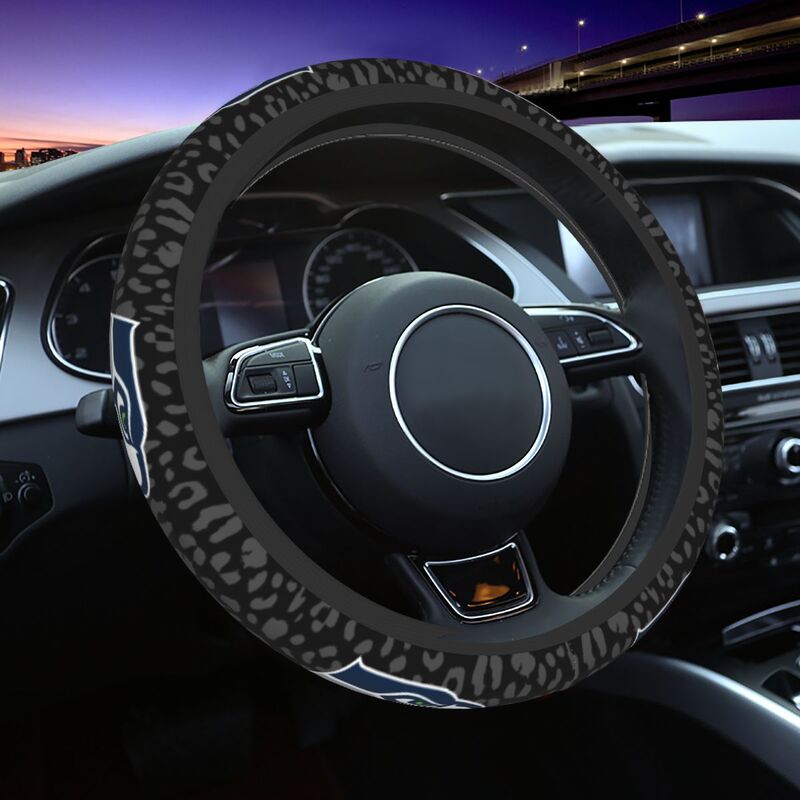 Seattle Seahawks Printed elastic steering wheel cover car steering wheel protective cover