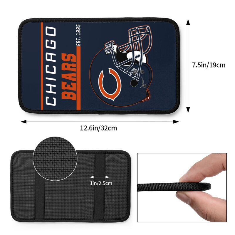 Chicago Bears Print car armrest box cushion armrest protective cover