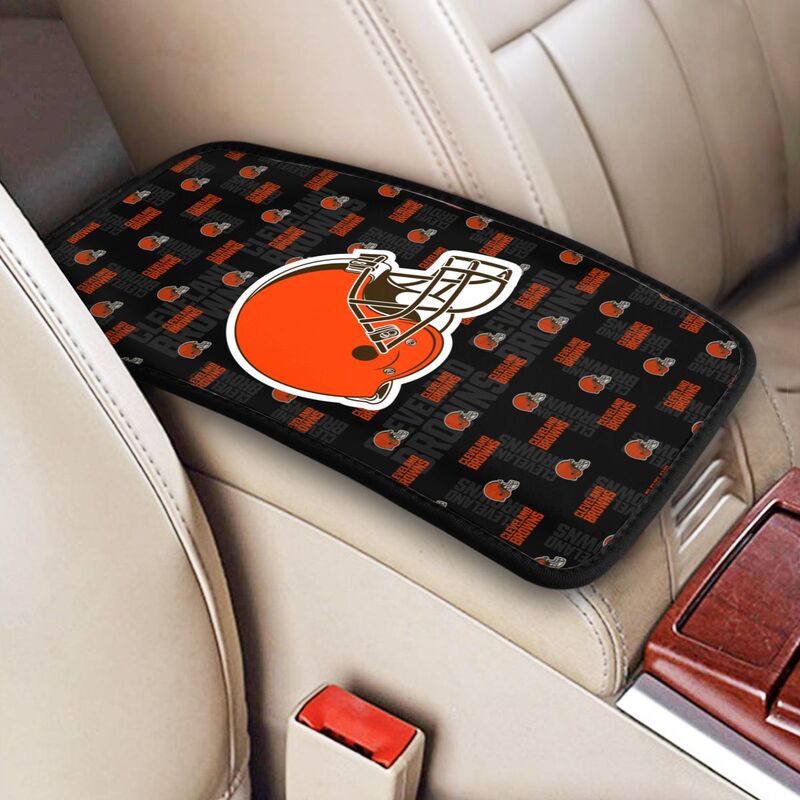 Cleveland Browns printed Car handrail cushion Personalized car armrest cover