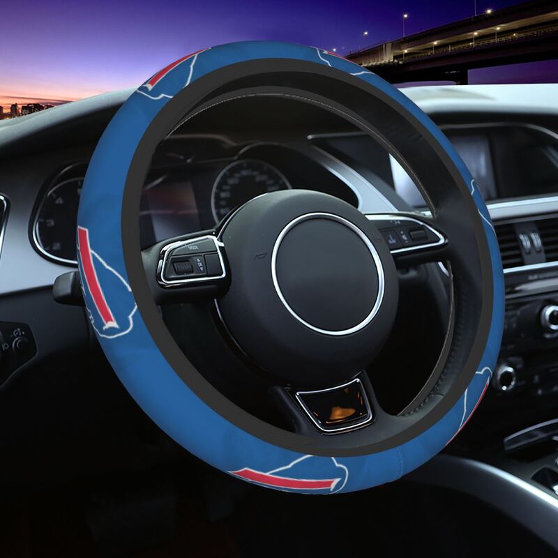 Buffalo Bills 1 Printed breathable elastic steering wheel anti slip cover