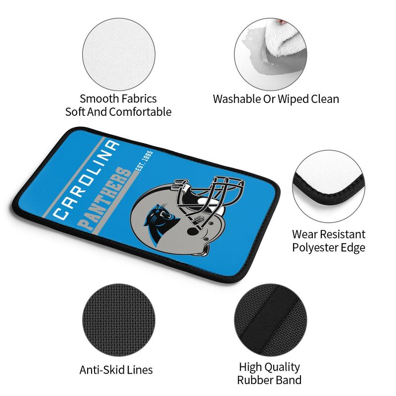 Carolina Panthers Print car armrest box cushion armrest protective cover