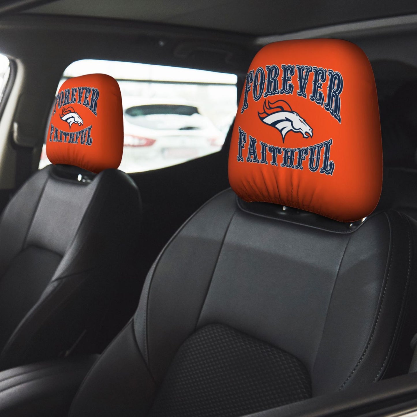 Denver Broncos Elastic car pillowcase set of 2 car pillowcases