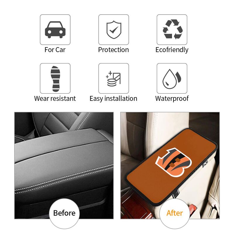Cincinnati Bengals1 Printed car armrest box pad elbow protection pad