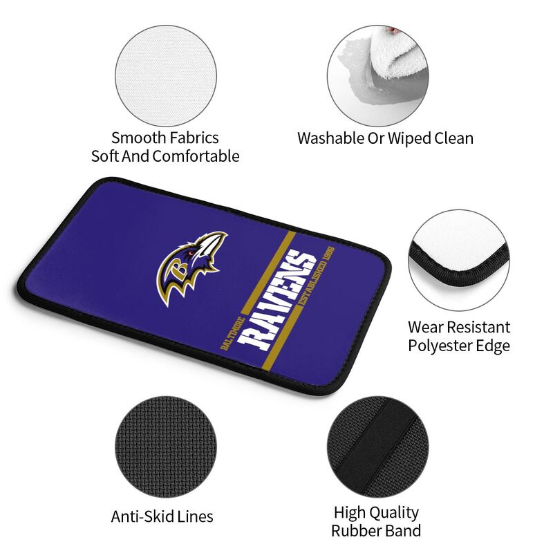 Baltimore Ravens Printed car armrest box pad Protective pad