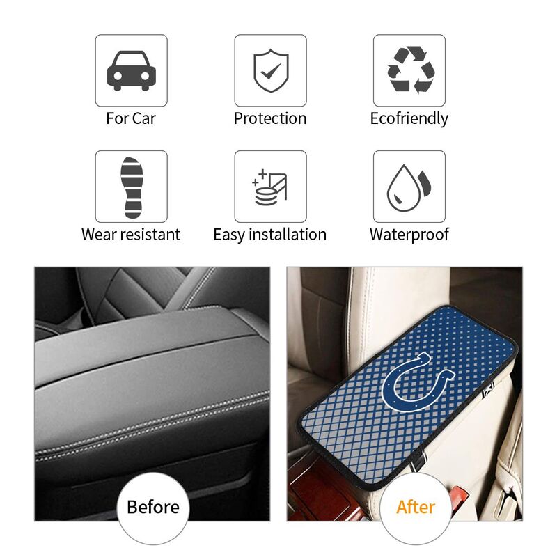 Indianapolis Colts Car handrail box cushion Personalized printed car armrest cover