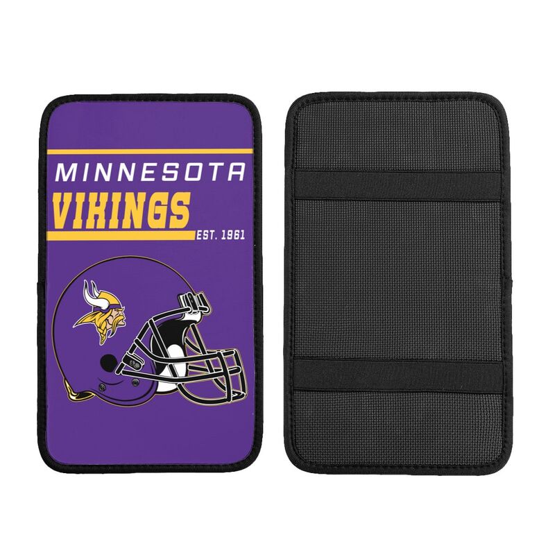 Minnesota Vikings Print car armrest box cushion armrest protective cover