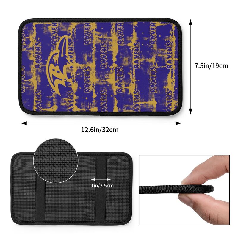 Baltimore Ravens print Car armrest box protective cover car center console armrest pad