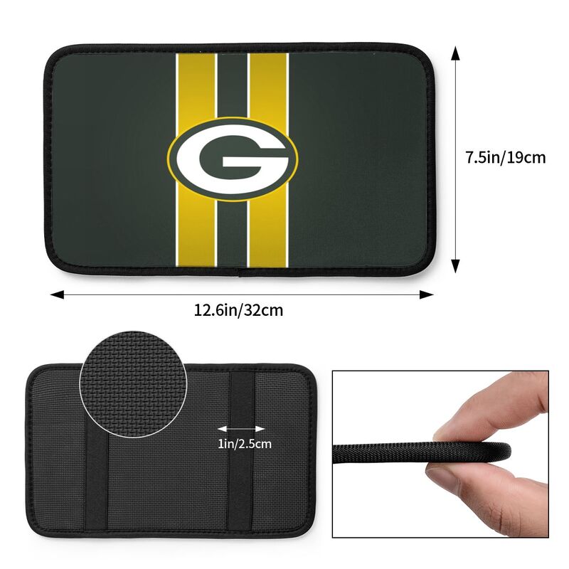 Green Bay Packers2 Printed car armrest box pad anti-abrasion pad