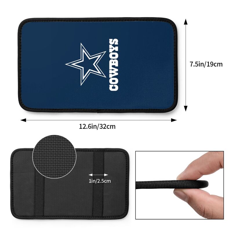 Car armrest box pad Dallas Cowboys 4 Printed central armrest box elbow pad