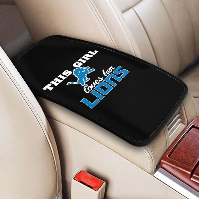 Detroit Lions Printing car center console pad car armrest protective cover