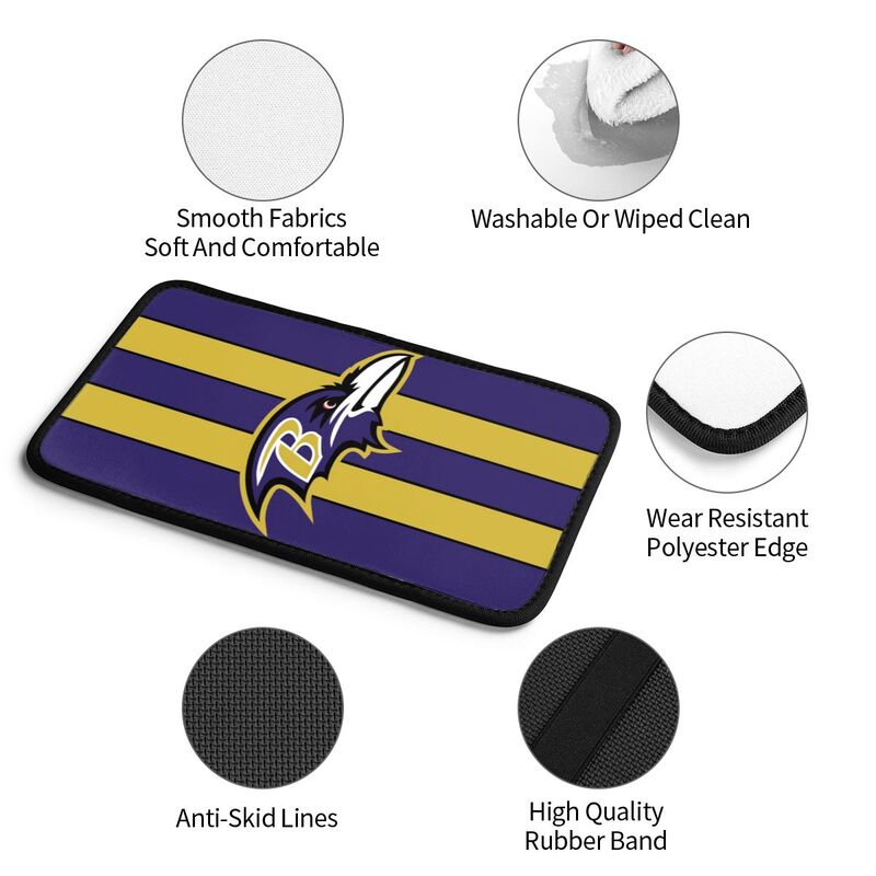 Baltimore Ravens Printed car armrest box pad anti-abrasion pad