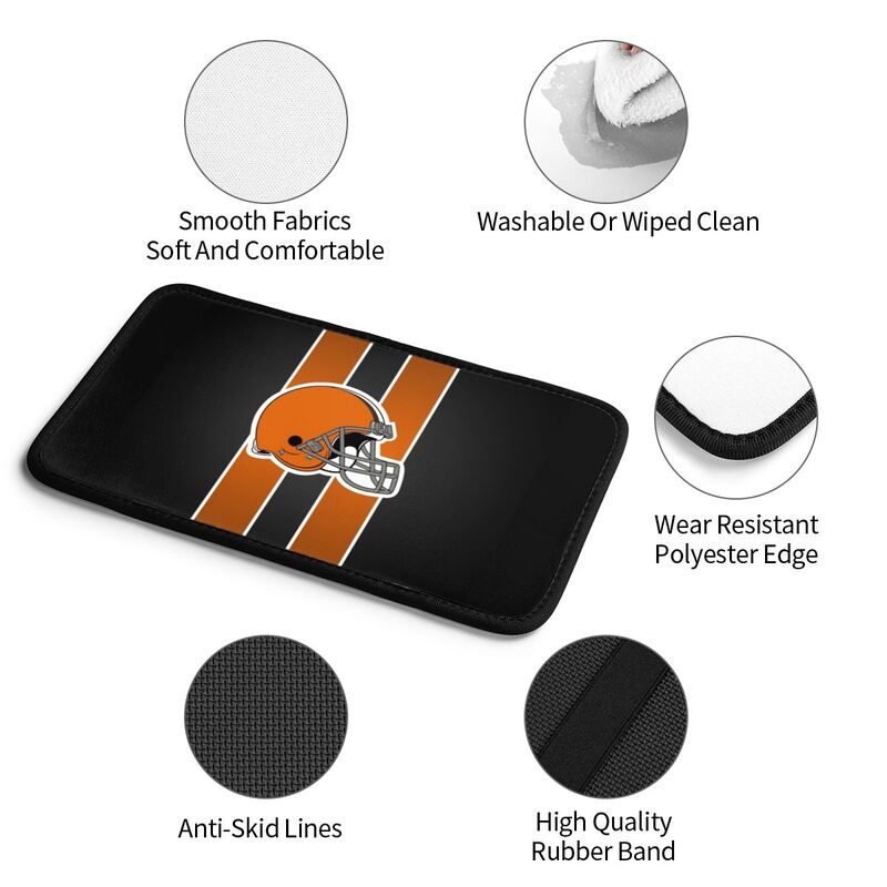 Car armrest box pad Cleveland Browns 1 Printed center armrest box pad protective pad