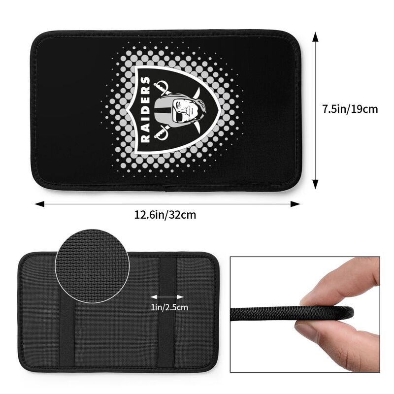 Las Vegas Raiders Printed car armrest box cushion armrest protective cover