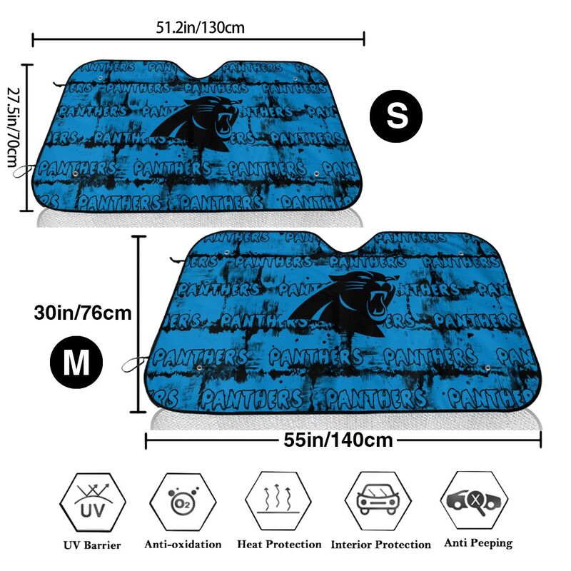 Carolina Panthers Printed front windshield sunshade car windshield sunshade (multi size)