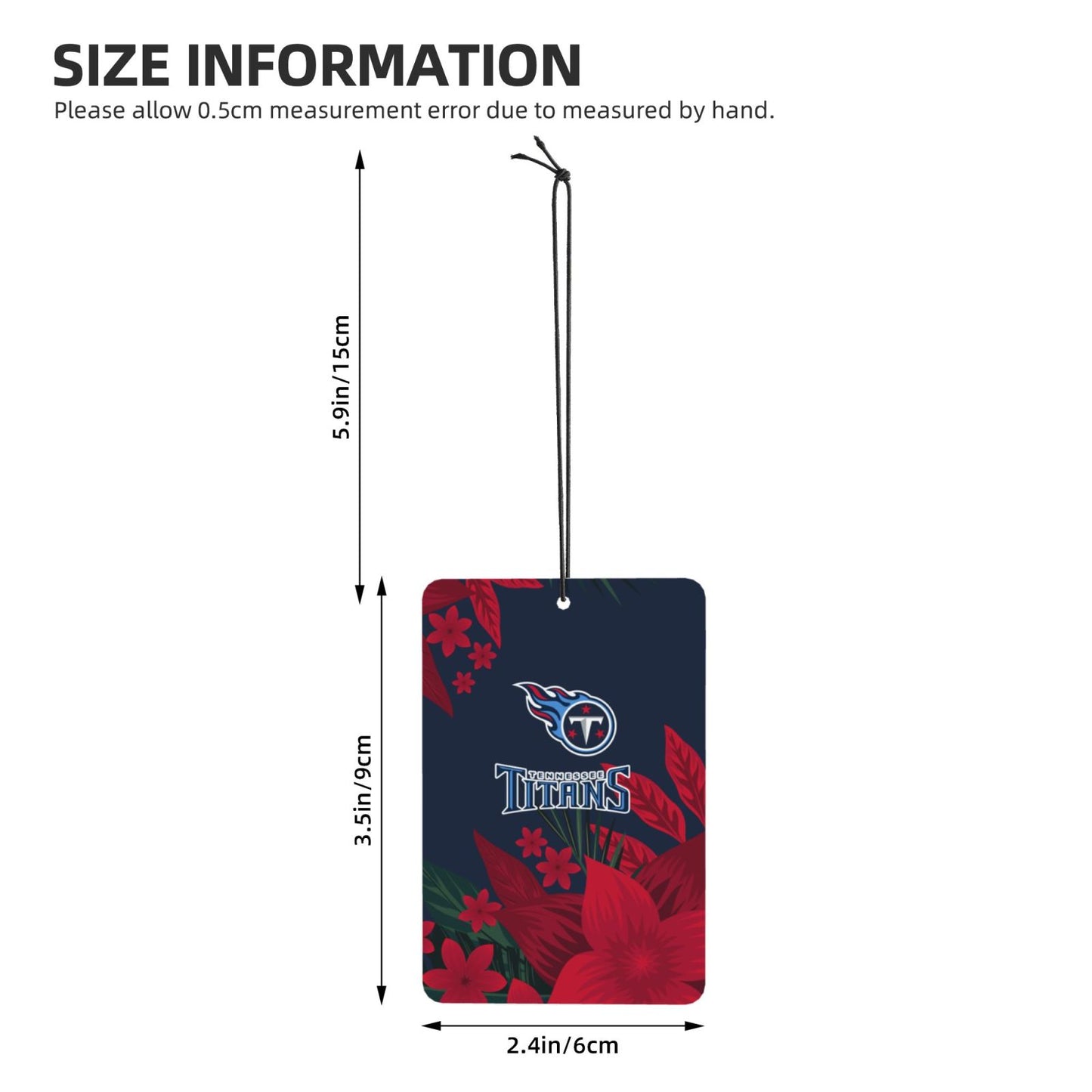 4pcs- Tennessee Titans car aromatherapy tablets Car Air Fresheners Cards Set
