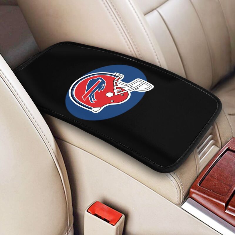 Car armrest box pad Buffalo Bills 6 Printed central armrest box cushion protective pad