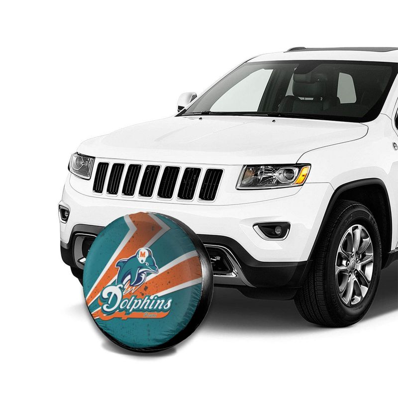 Miami Dolphins printed car tire cover dustproof and waterproof tire cover