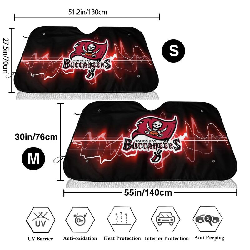 Tampa Bay Buccaneers 2 Printed suitable for front Car windshield sunshades Car windshield sunshades