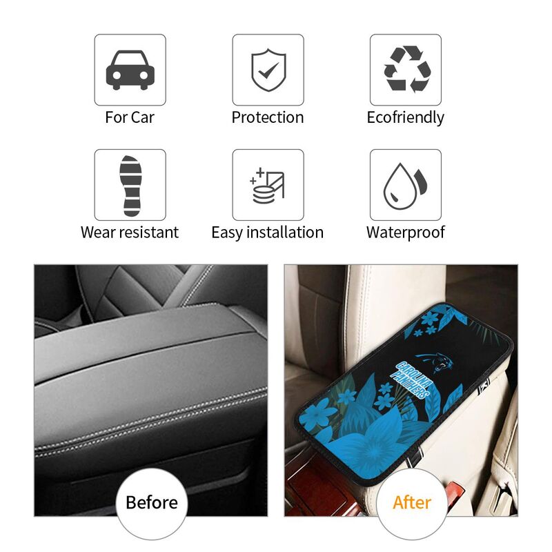 Carolina Panthers Car armrest box protective cover car center console armrest pad