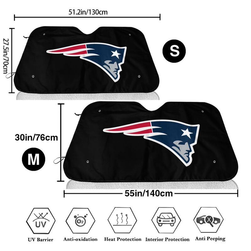 New England Patriots Printed car multi size front windshield sunshade car windshield sunshade
