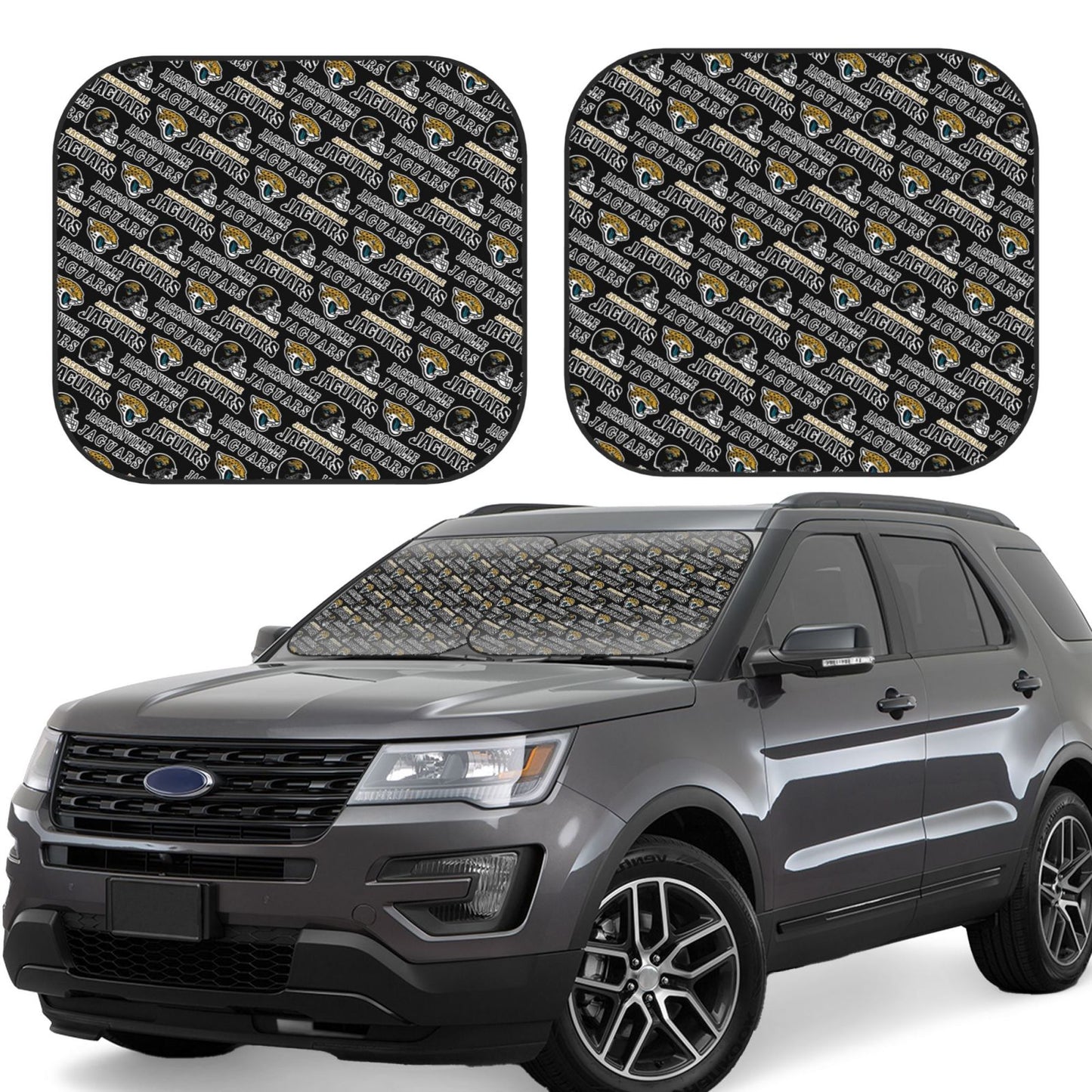 Jacksonville Jaguars foldable Car front windshield sunshade UV resistant sunshade