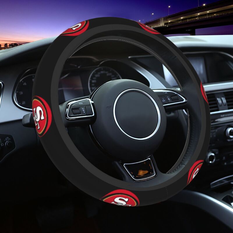 San Francisco 49ers Printed car anti-skid cover elastic steering wheel cover