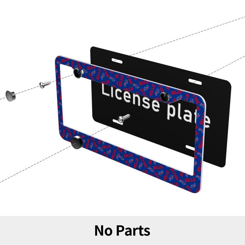 Buffalo Bills Print front rear license plate holder circular hole license plate holder (one pair)