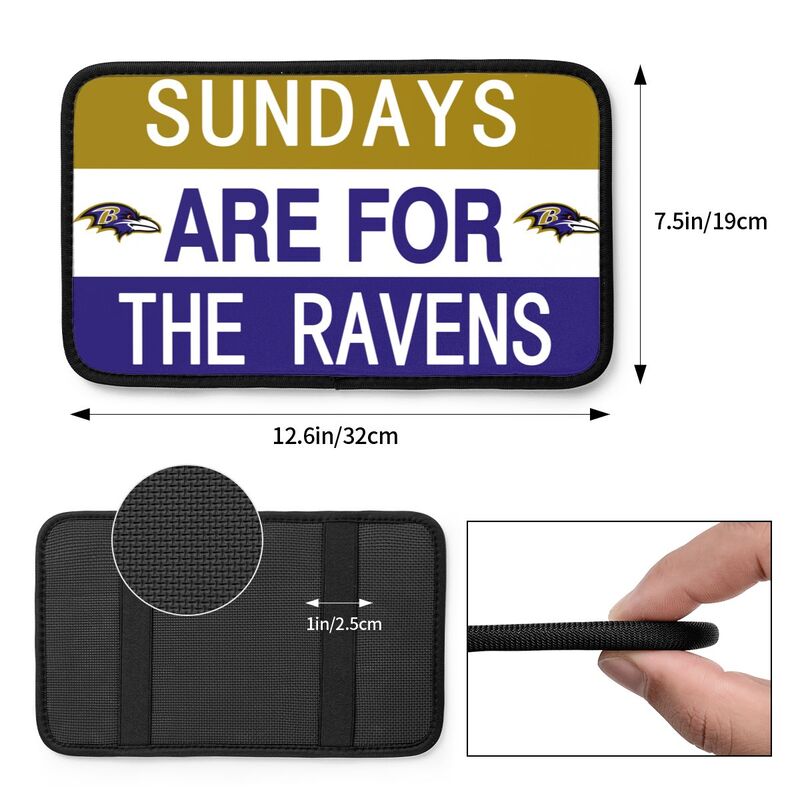 Baltimore Ravens Personalized printed car armrest cover Car handrail box cushion