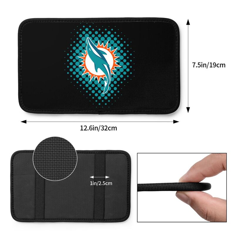 Miami Dolphins Printed car armrest box cushion armrest protective cover