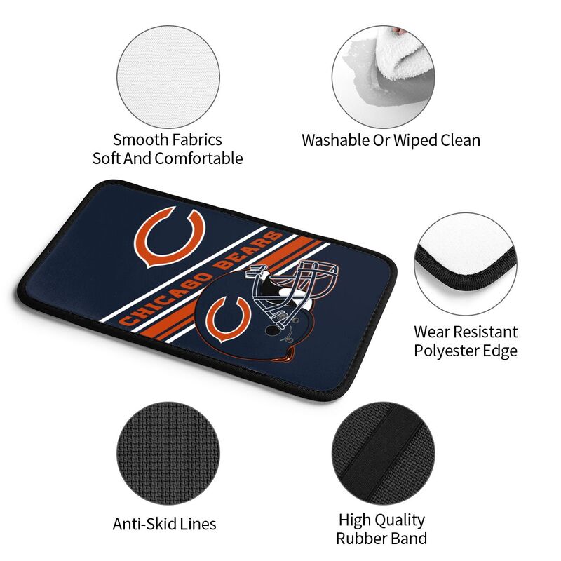 Chicago Bears Print armrest protective cover car armrest box cushion