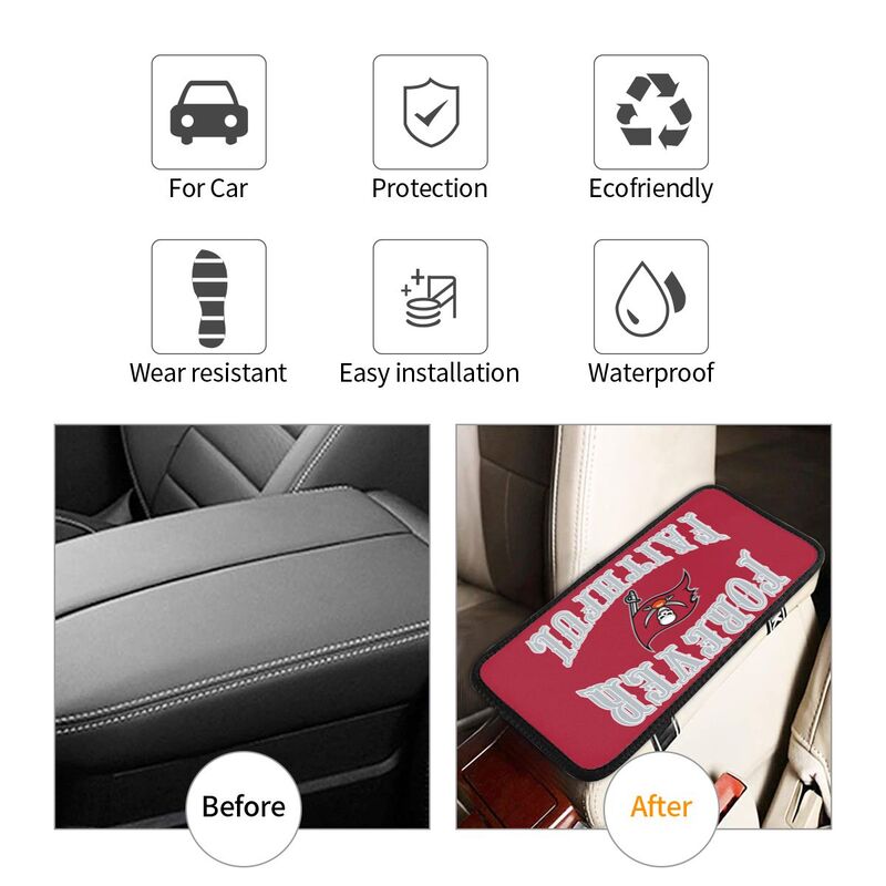 Tampa Bay Buccaneers Print car armrest box cover armrest protective cover