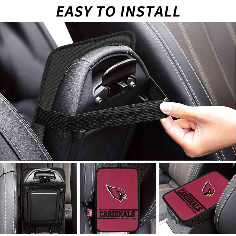 Arizona Cardinals Printed car armrest box pad Protective pad